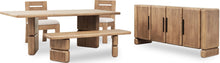 Norfolk Four Door Acacia Wood Sideboard in Lioness - View 8