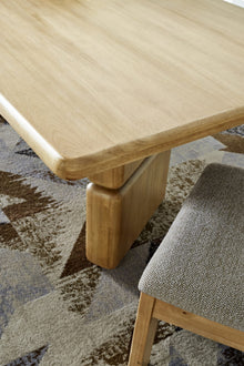Norfolk Rectangular Acacia Wood Dining Table in Lioness - View 2