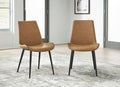 Northbrook Upholstered Dining Chair in Buckskin Synthetic Leather and Black