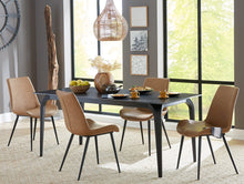 Northbrook Upholstered Dining Chair in Buckskin Synthetic Leather and Black - View 3