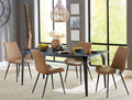 Northbrook Upholstered Dining Chair in Buckskin Synthetic Leather and Black