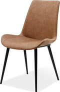 Northbrook Upholstered Dining Chair in Buckskin Synthetic Leather and Black