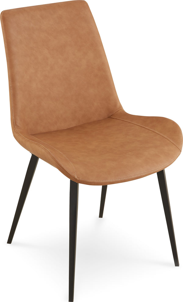 Northbrook Upholstered Dining Chair in Buckskin Synthetic Leather and Black - View 6