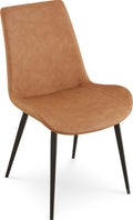 Northbrook Upholstered Dining Chair in Buckskin Synthetic Leather and Black