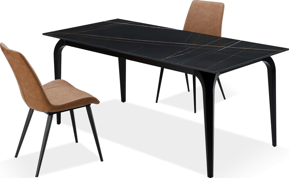 Northbrook Upholstered Dining Chair in Buckskin Synthetic Leather and Black - View 7