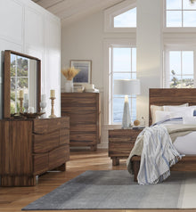 Oceanside Five Drawer Solid Wood Chest in Natural Sengon - View 2