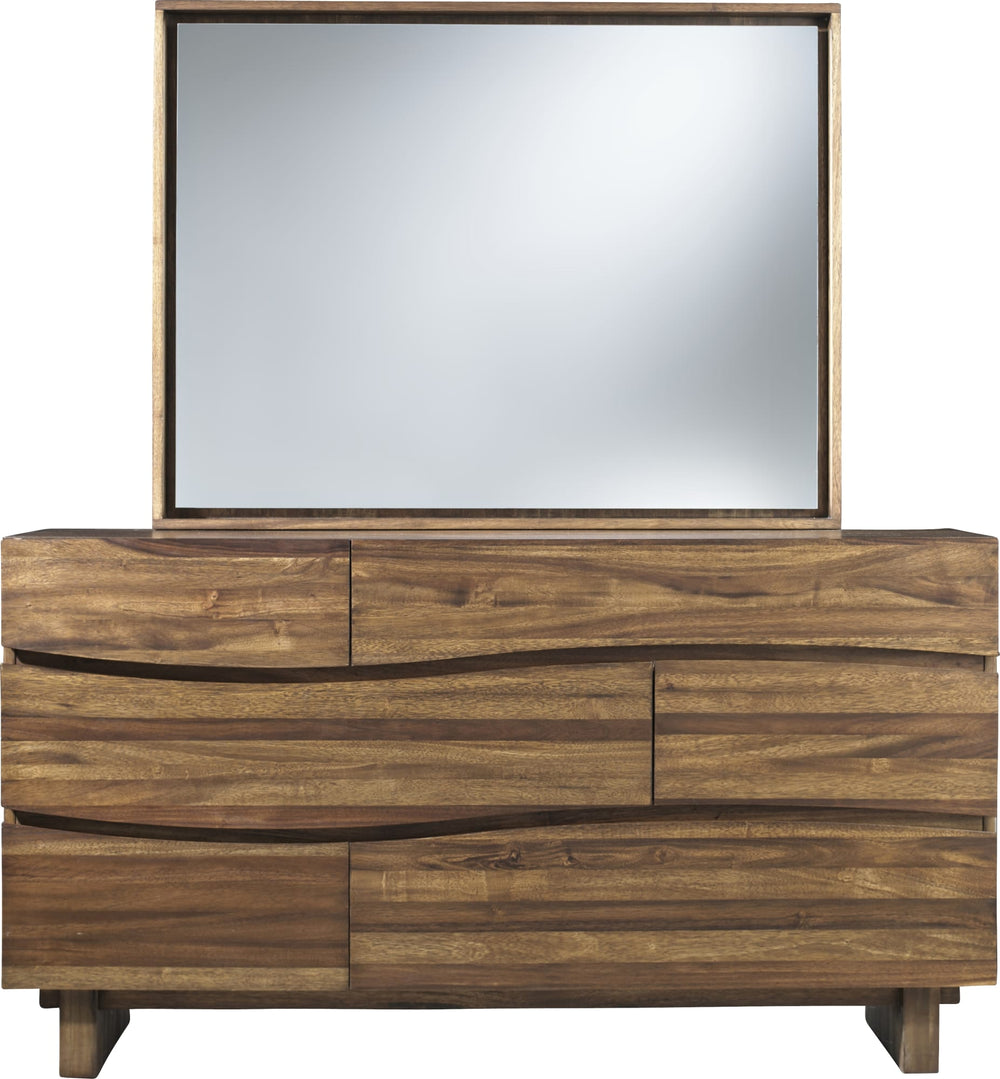 Oceanside Six Drawer Solid Wood Dresser in Natural Sengon - View 3