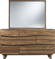 Oceanside Six Drawer Solid Wood Dresser in Natural Sengon - View 3