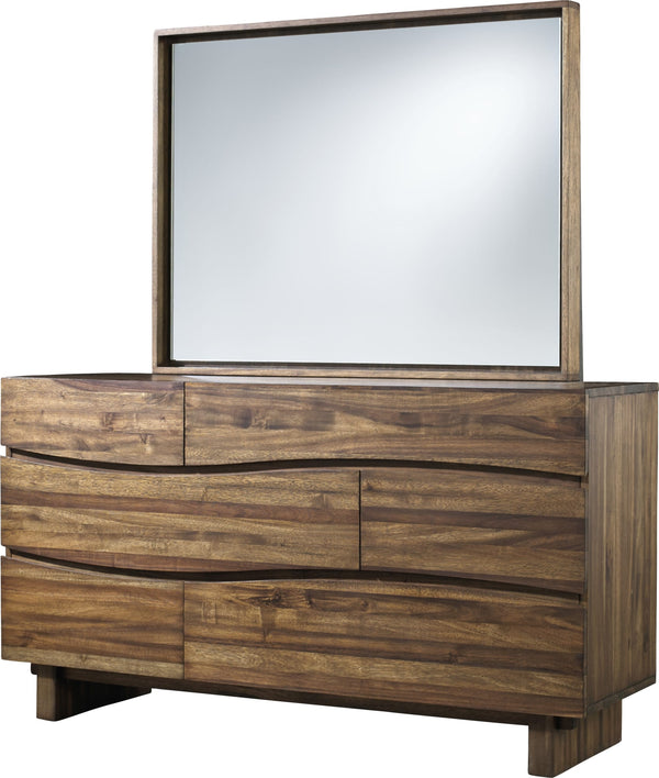 Oceanside Six Drawer Solid Wood Dresser in Natural Sengon alternate view