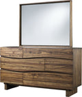 Oceanside Six Drawer Solid Wood Dresser in Natural Sengon