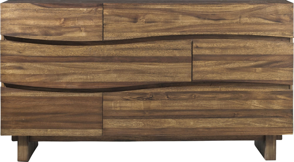 Oceanside Six Drawer Solid Wood Dresser in Natural Sengon - View 5