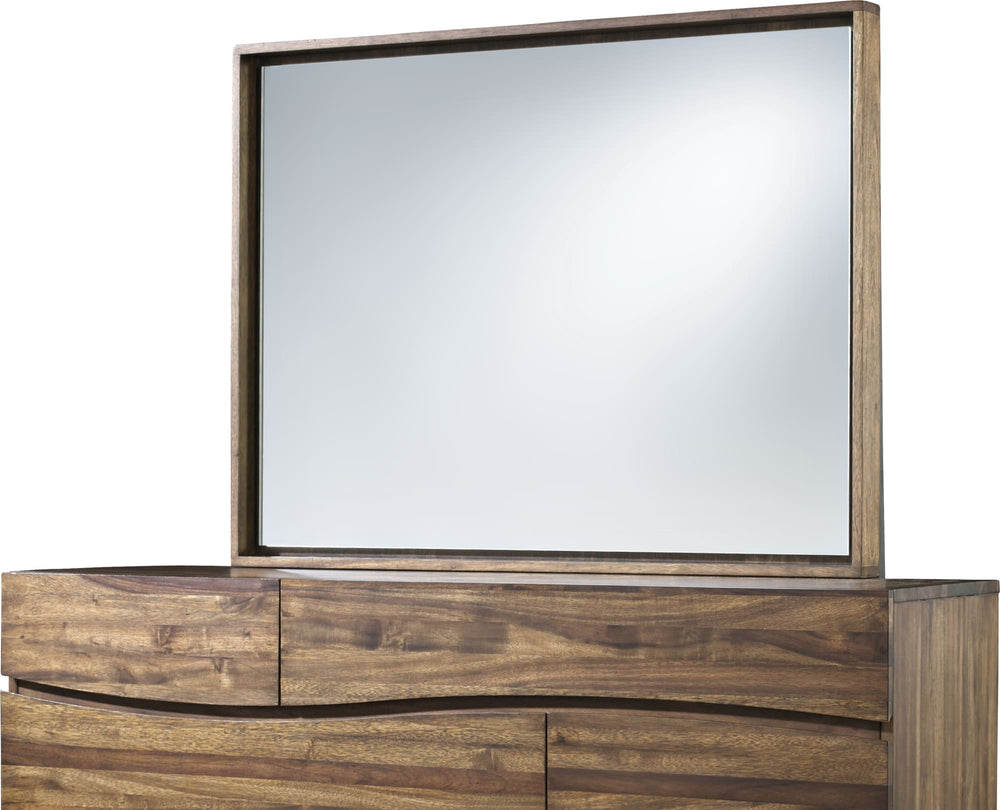 Oceanside Solid Wood Floating Glass Mirror in Natural Sengon - View 4