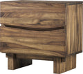 Oceanside Two Drawer Solid Wood Nightstand in Natural Sengon