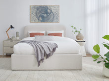 Off-White Upholstered Platform Bed in Ricotta Boucle (2026) - View 2