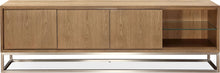 Onyx Coastal Modern 84 inch TV Console in Brushed Stainless Steel and Bisque - View 2