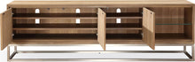 Onyx Coastal Modern 84 inch TV Console in Brushed Stainless Steel and Bisque - View 4