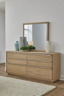 Onyx Coastal Modern Dresser Mirror in Bisque - View 3