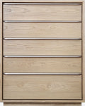 Onyx Coastal Modern Five Drawer Chest in Bisque