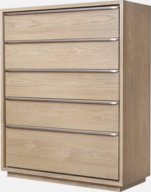Onyx Coastal Modern Five Drawer Chest in Bisque - View 4