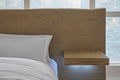 Onyx Coastal Modern Live Edge Wall Bed with Floating Nightstands in Bisque