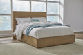 Onyx Coastal Modern Platform Bed in Bisque