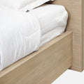 Onyx Coastal Modern Platform Bed in Bisque