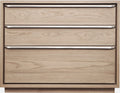 Onyx Coastal Modern Three Drawer USB-charging Nightstand in Bisque