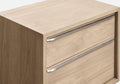 Onyx Coastal Modern Two Drawer USB-Charging Nightstand in Bisque
