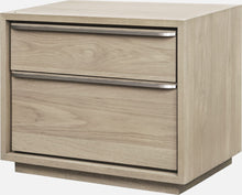 Onyx Coastal Modern Two Drawer USB-Charging Nightstand in Bisque - View 4