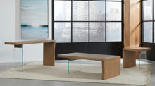 Onyx Live-Edge White Oak and Glass Coffee Table in Bisque - View 5