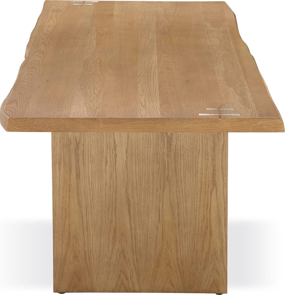 Onyx Modern Coastal Live Edge Dining Table in White Oak - View 4