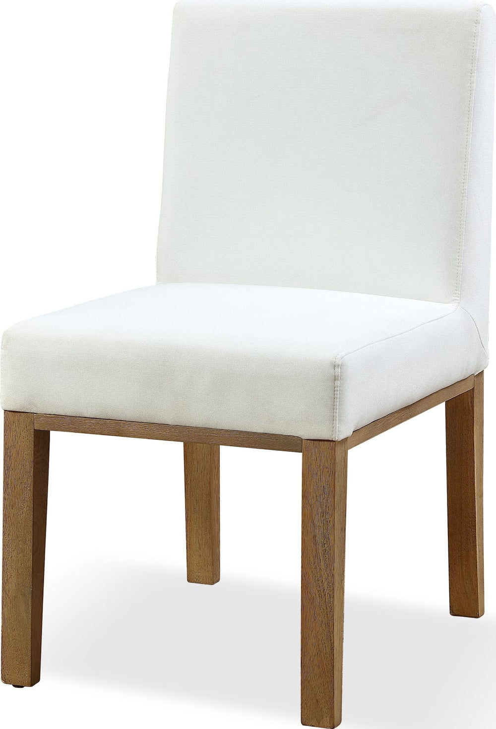 Onyx Modern Coastal Upholstered Dining Side Chair in White Pearl and Bisque - View 5