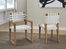 Onyx Woven Leather and Solid Wood Dining Side Chair in White and Bisque - View 6