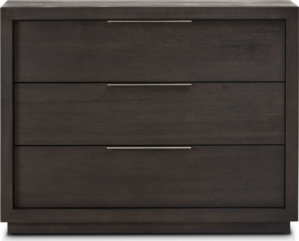 Ashi 3 Drawer Nightstand in Basalt Grey