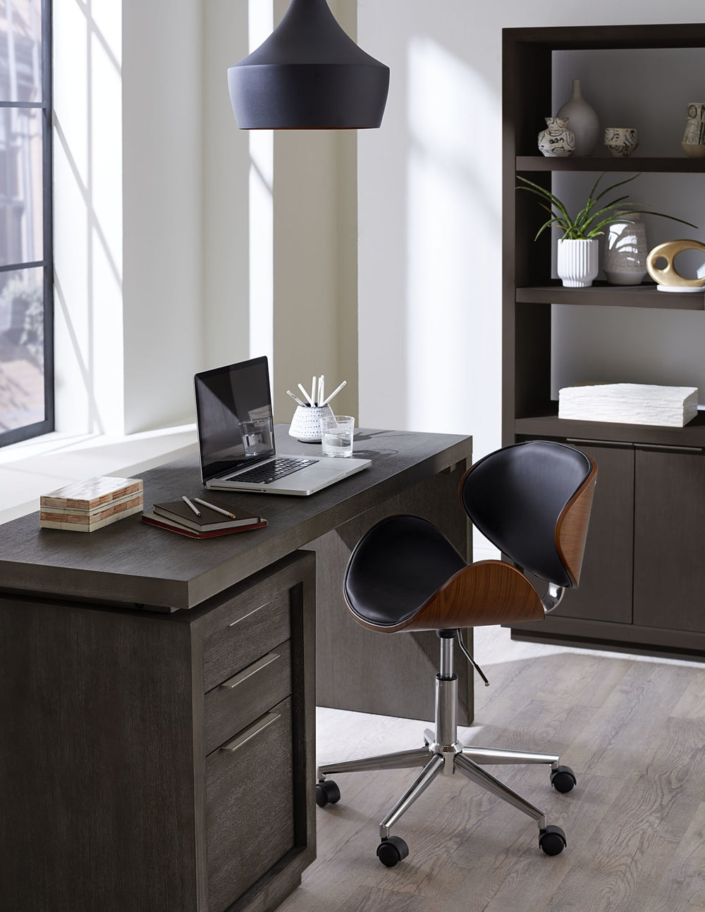 Ashley Bookshelf in Basalt Grey - View 3