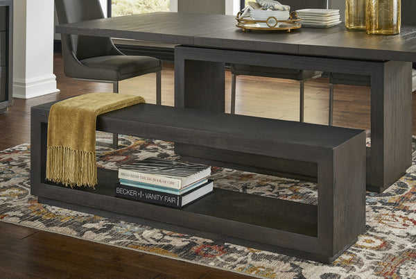 Ashi Dining Bench in Basalt Grey