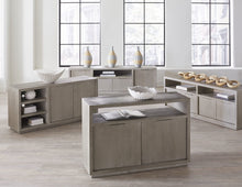 Ashley Media Console 64 inch in Mineral - View 2