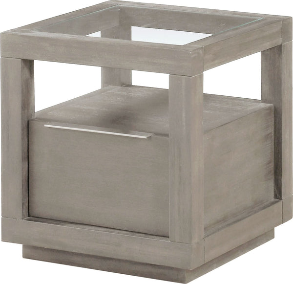 Ashi One-Drawer End Table in Mineral