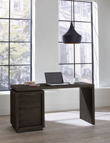 Ashley Single Pedestal Desk in Basalt Grey