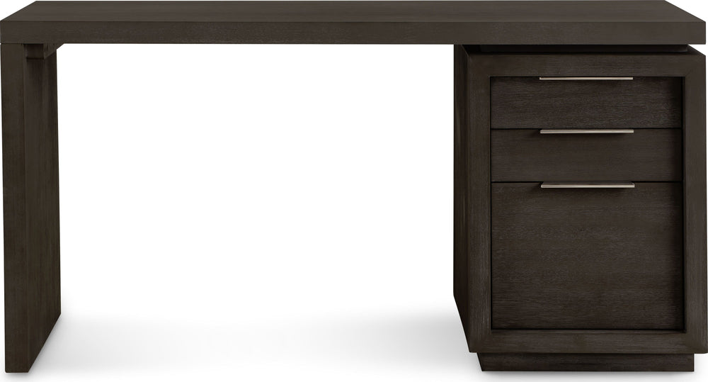 Ashley Single Pedestal Desk in Basalt Grey - View 5