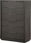 Ashi Six Drawer Chest in Basalt Grey