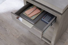Ashley Three-Drawer Single Pedestal Desk in Mineral - View 4