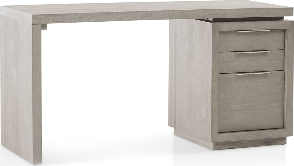 Ashley Three-Drawer Single Pedestal Desk in Mineral - View 5