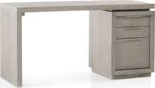 Ashley Three-Drawer Single Pedestal Desk in Mineral - View 5
