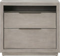 Ashi Two-Drawer Nightstand in Mineral