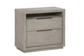 Ashi Two-Drawer Nightstand in Mineral
