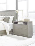 Ashi Two-Drawer Nightstand in Mineral