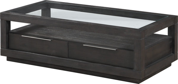 Ashley Two Drawer Rectangular Coffee Table in Basalt Grey - View 3