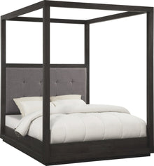 Ashley Upholstered Canopy Bed in Dolphin - View 4