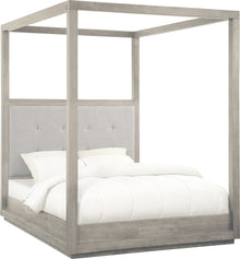 Ashley Upholstered Canopy Bed in Mineral - View 4